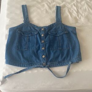 Blue crop top new size small